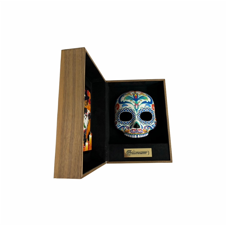 CAJA DE MDF FORRADA CON CHAPA NOGAL A317